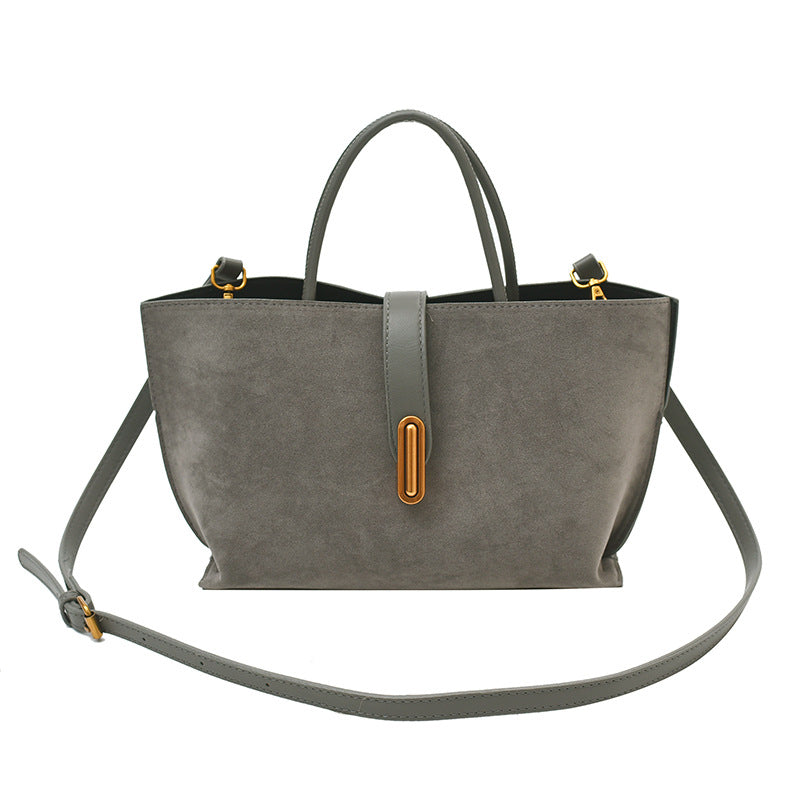 French Retro Portable Bucket Women's Shoulder Bag