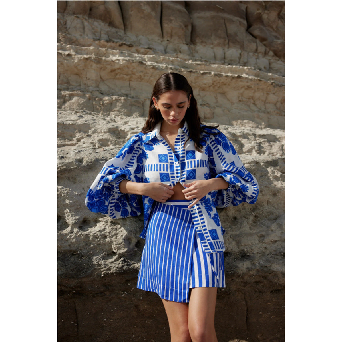 Women's Casual Vacation Style Fashion Printed All-matching Suit