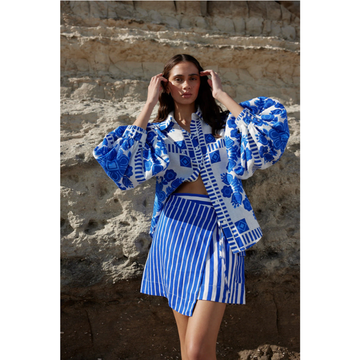 Women's Casual Vacation Style Fashion Printed All-matching Suit