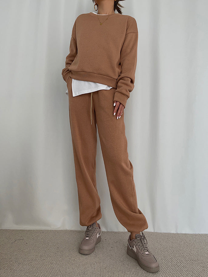 Two Piece Suit Sweater Trousers Out Girls