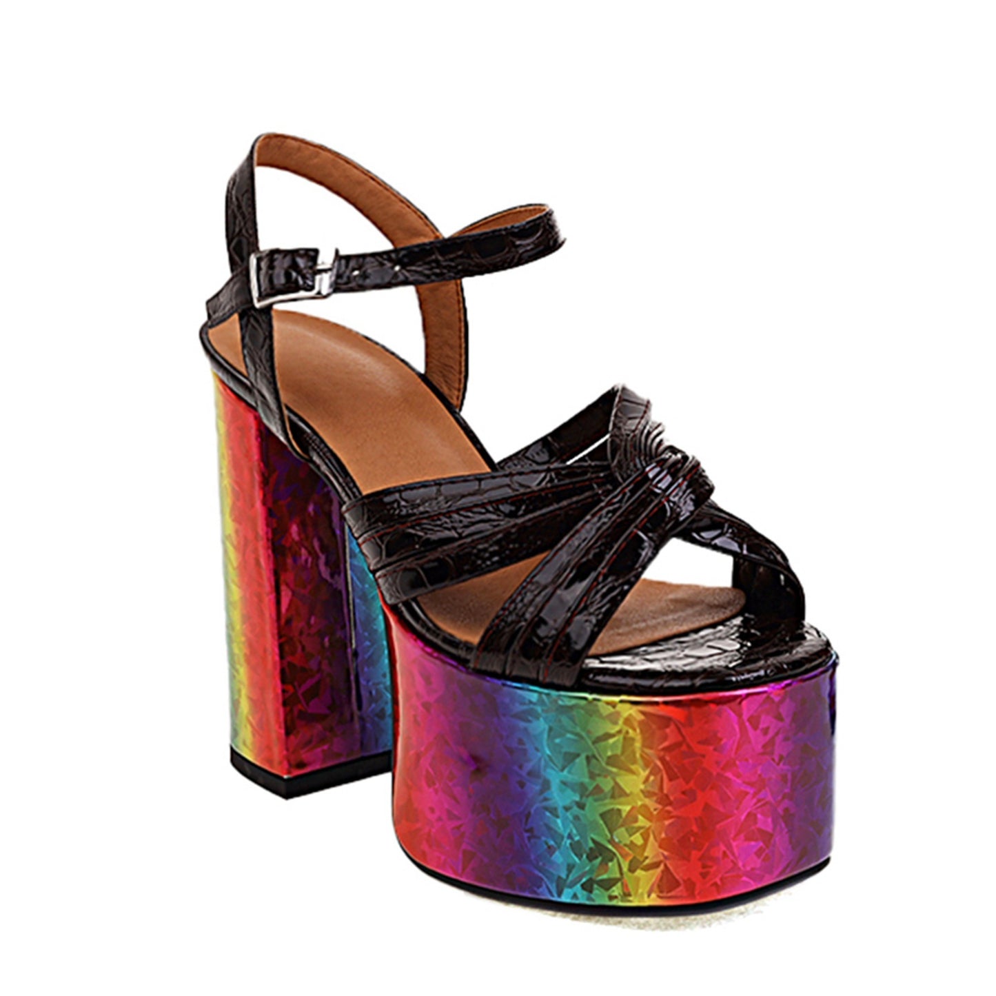 European And American Women's Chunky High Heel Waterproof Platform