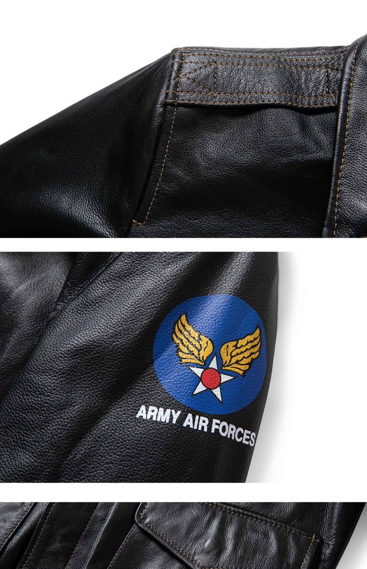 Genuine Leather Flight Jacket Baseball Uniform First Layer Cowhide Leather Men's Short Lapels Coat