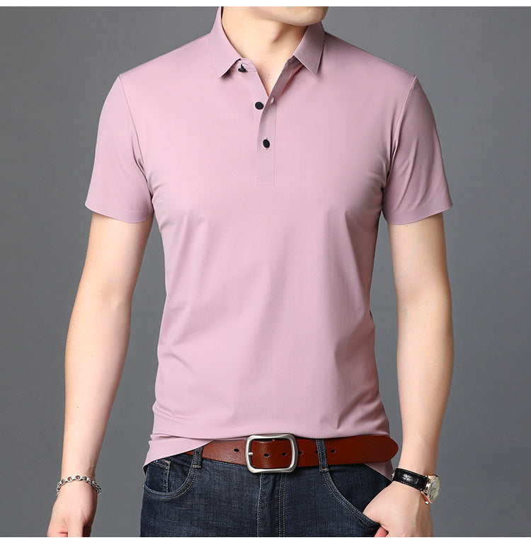 Men's Simple Solid Color Base Short Sleeve