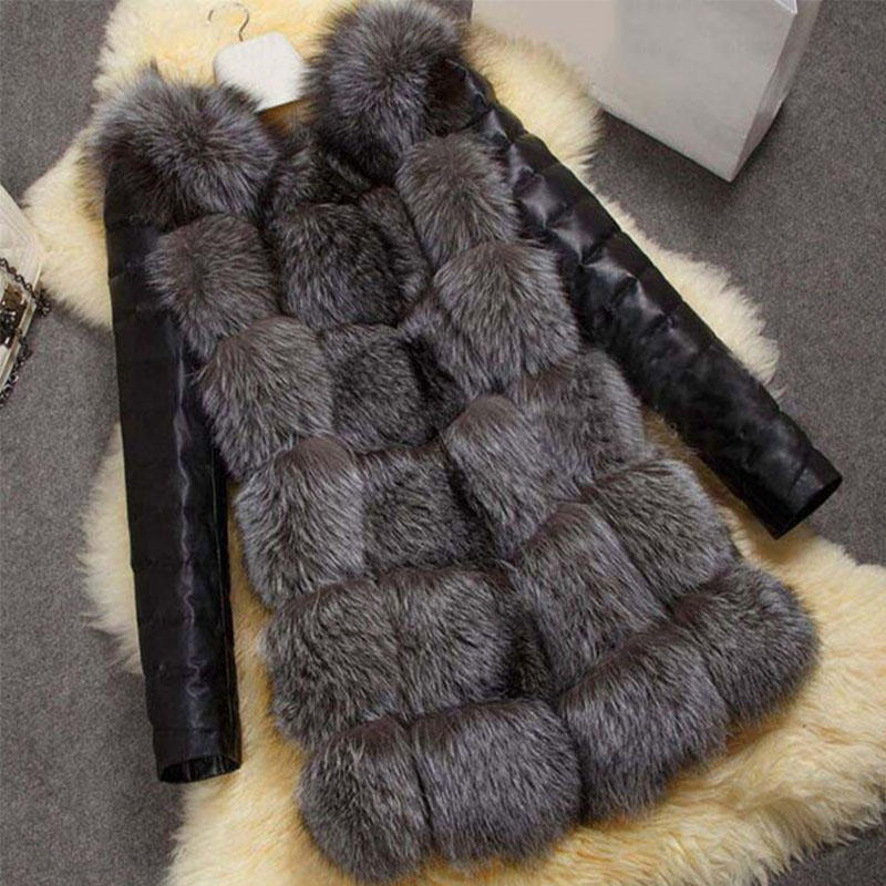 Stitched Autumn And Winter Fox Fur Vest Faux Fur