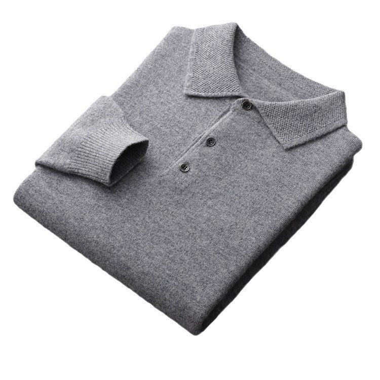 Men's Business Casual Long Sleeve Pullover Cashmere Sweater