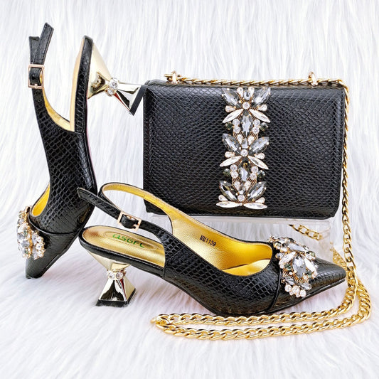 French Stiletto Heel Low Heel High Heels Can Be Crossbody Hand Bag