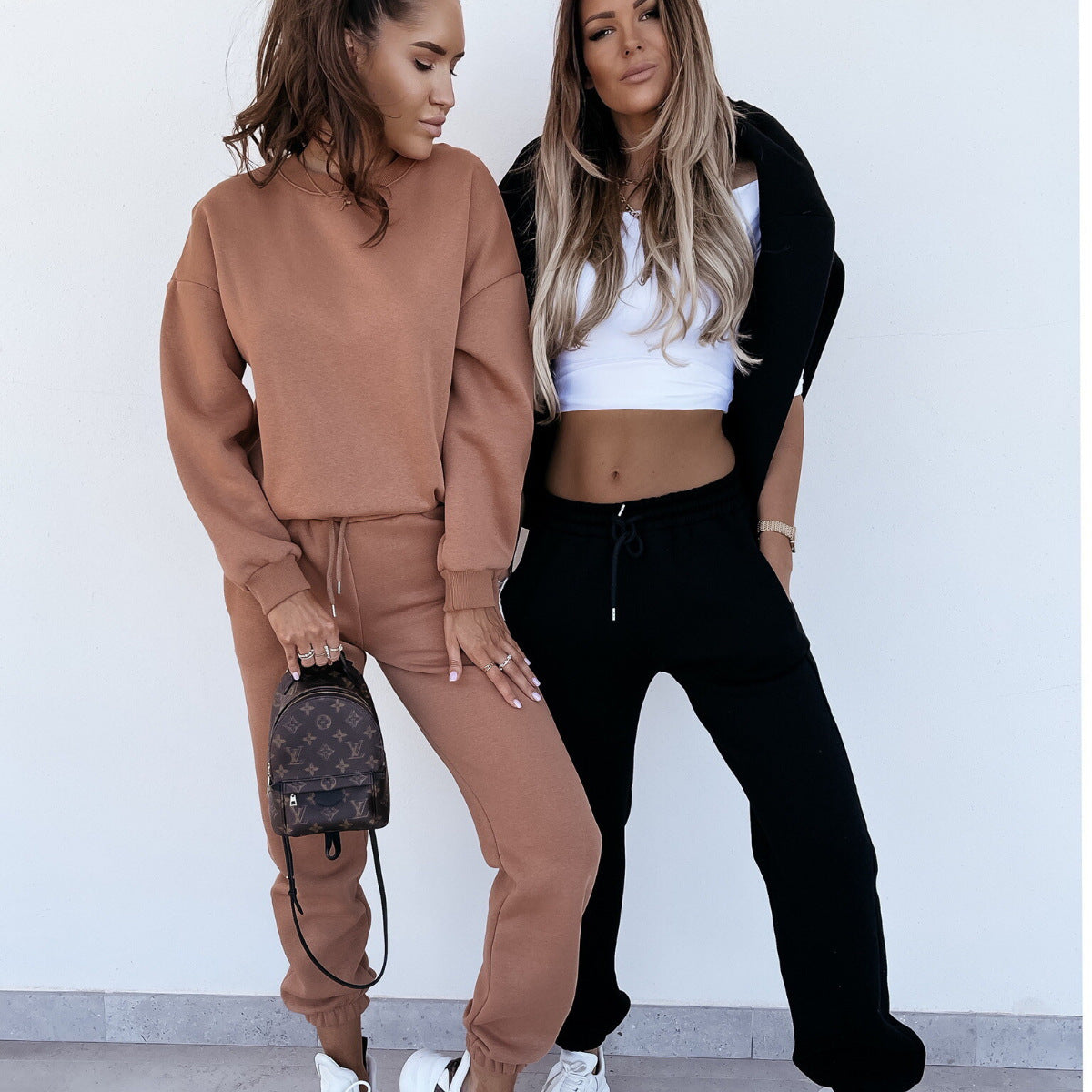 Two-piece Women's Autumn And Winter Leisure Sports Sweater Suit