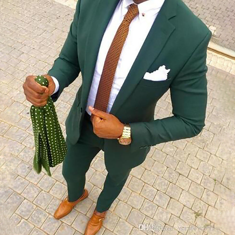 Solid Color Two-piece Suit