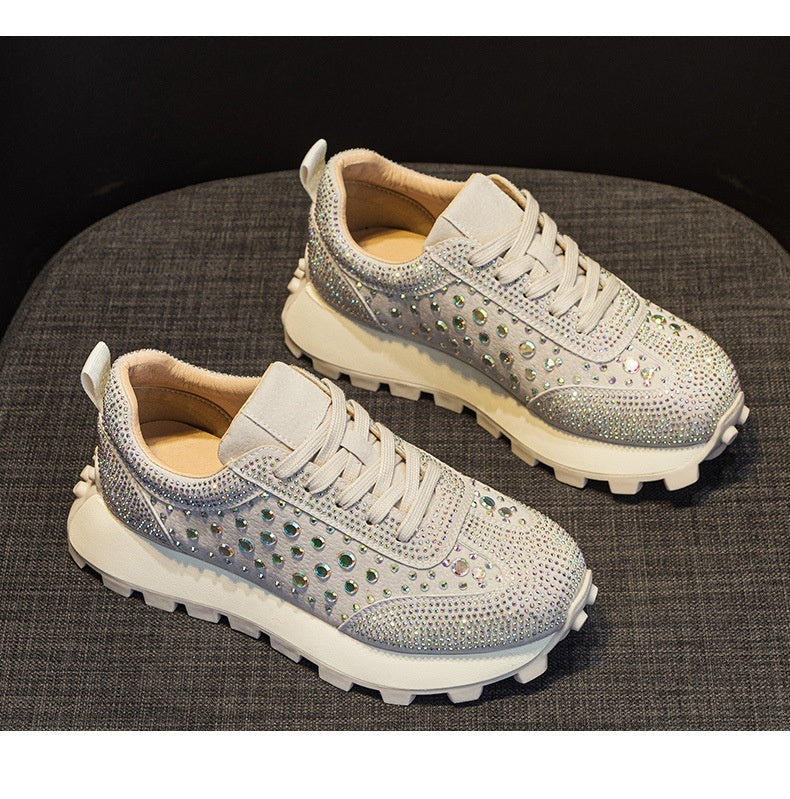 Platform Rhinestone Leather Cortez Women