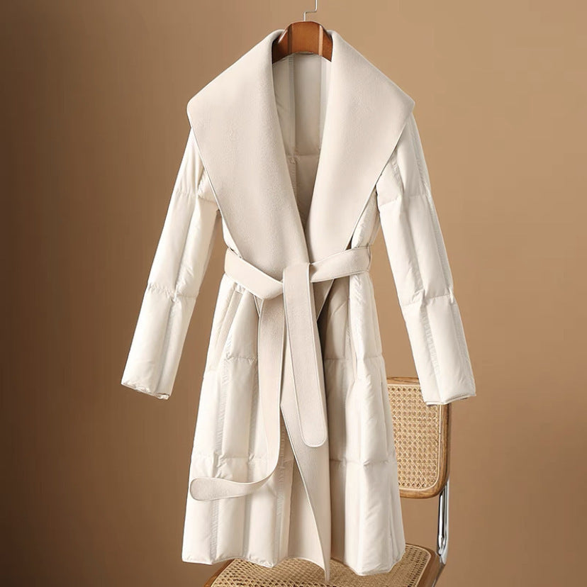 Fashion Women's White Duck Down Jacket Coat