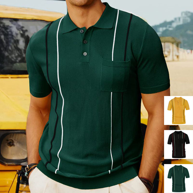 Casual Sweater Men's Short-sleeved Thin Business Shirt