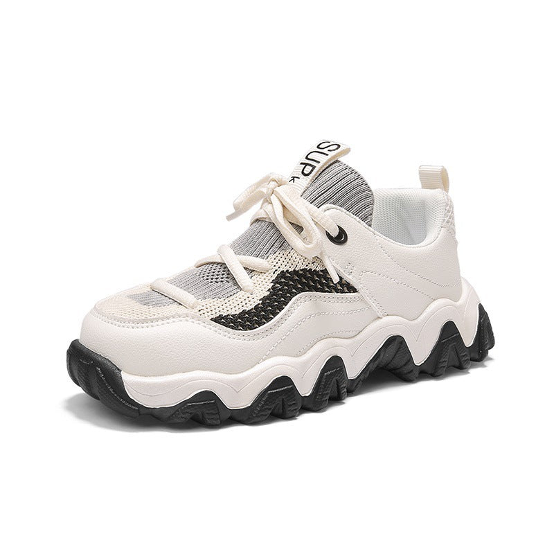 Round-toe Thick-soled Increased Daddy Shoes