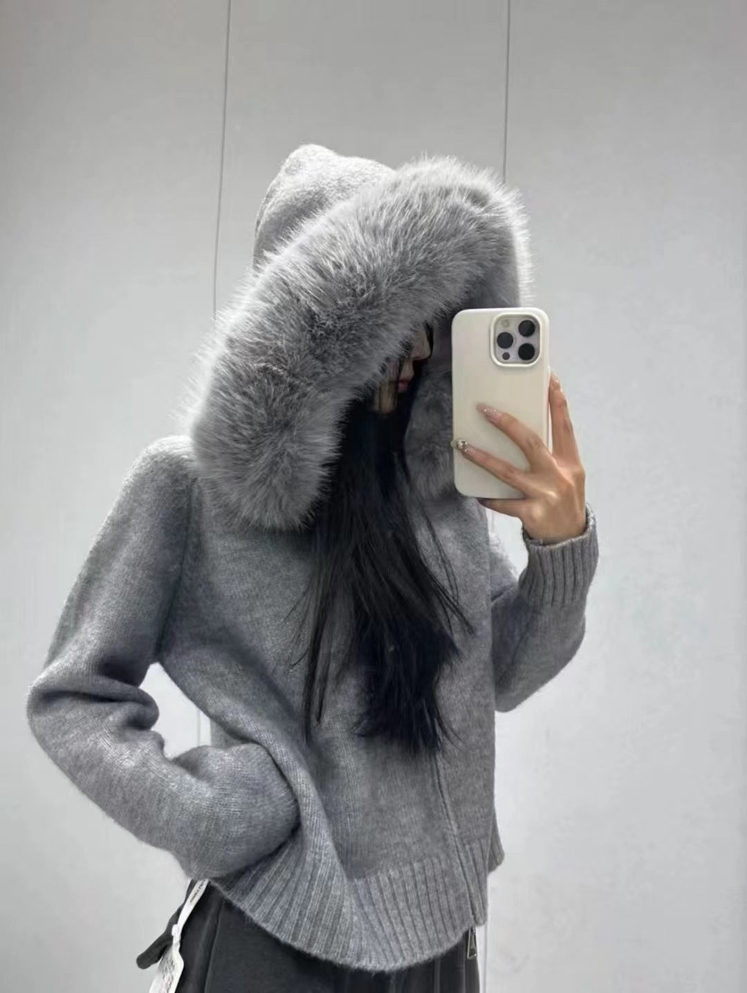 Shirt Small Imitation Fox Fur Collar Coat Women's Sweater