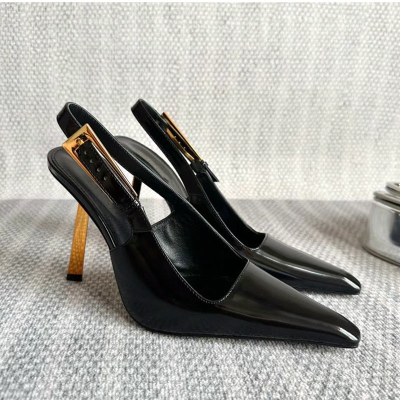 Women's Stiletto Heel Back Strap Sandals Pointed Toe