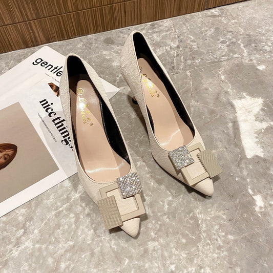 French Girl Fine Heeled High Heels