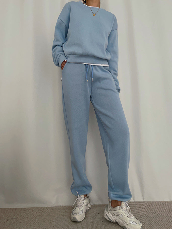 Two Piece Suit Sweater Trousers Out Girls