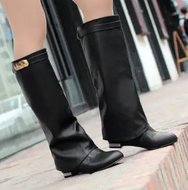 Flat Long Slimming Pants Boots