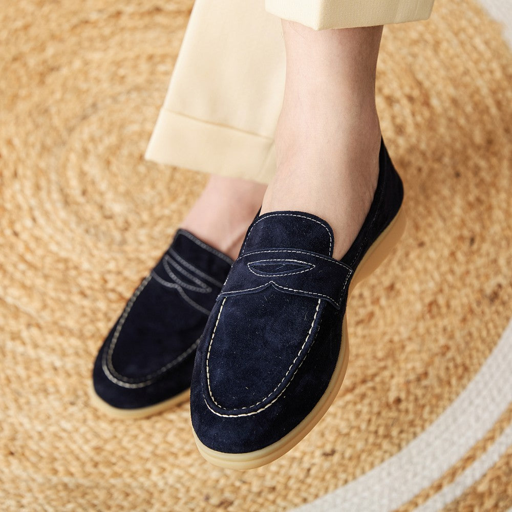 Men's Summer Casual Round Head Suede Shoes