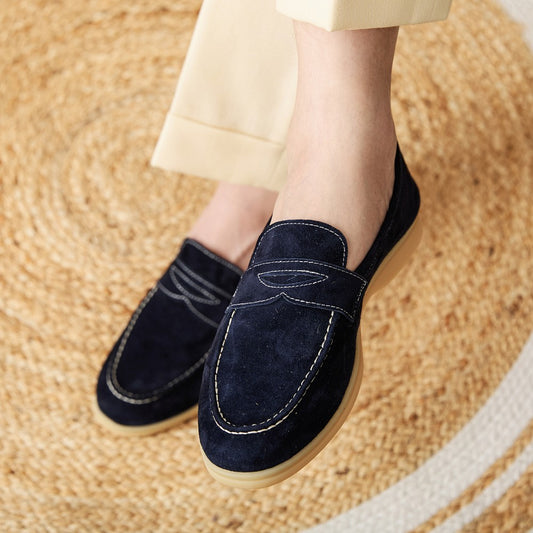 Men's Summer Casual Round Head Suede Shoes