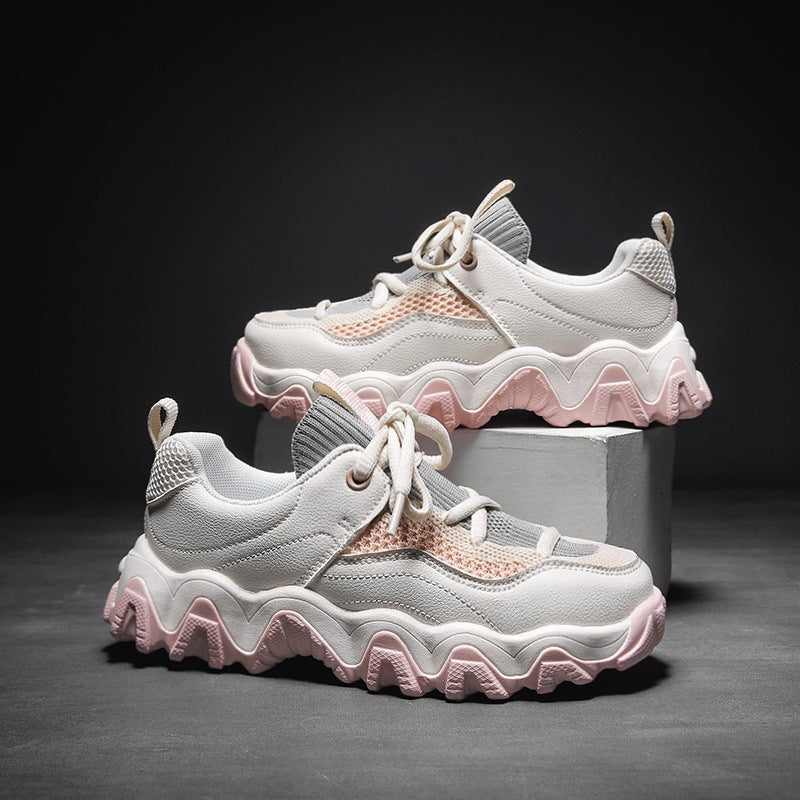 Round-toe Thick-soled Increased Daddy Shoes